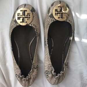 Snakeskin Reva Flats
